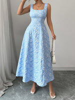 Robe grande taille élégante en jacquard floral