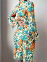 Maillot de bain 3 pièces imprimé tropical