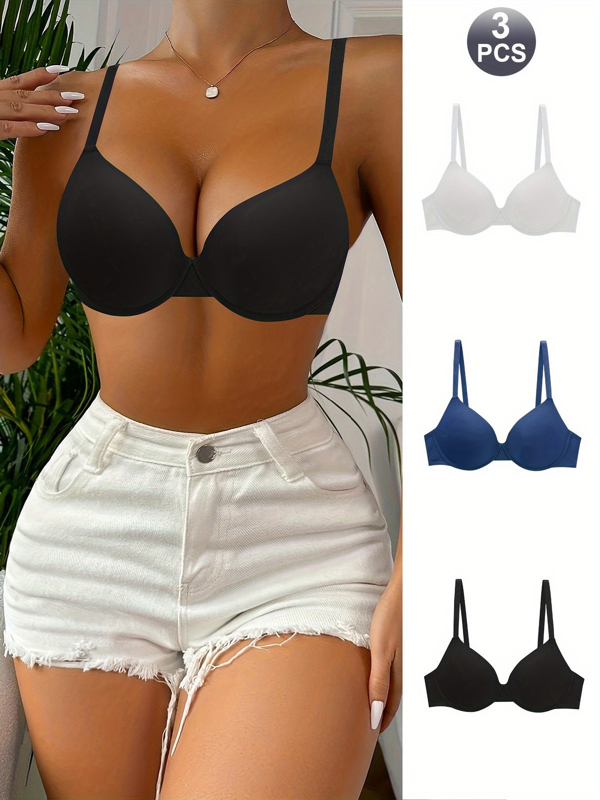 Lot de 3 soutiens-gorge push-up