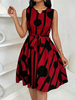 Robe élégante à imprimé géométrique #collection Monaco