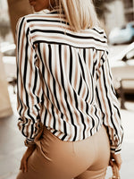 Chemise rayée à col v #Monaco