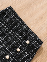 Ensemble élégant à carreaux pour filles 2pcs