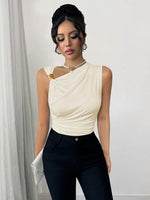 Top asymétrique élégant à une épaule #Paris