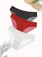 Lot de 3 culottes en dentelle