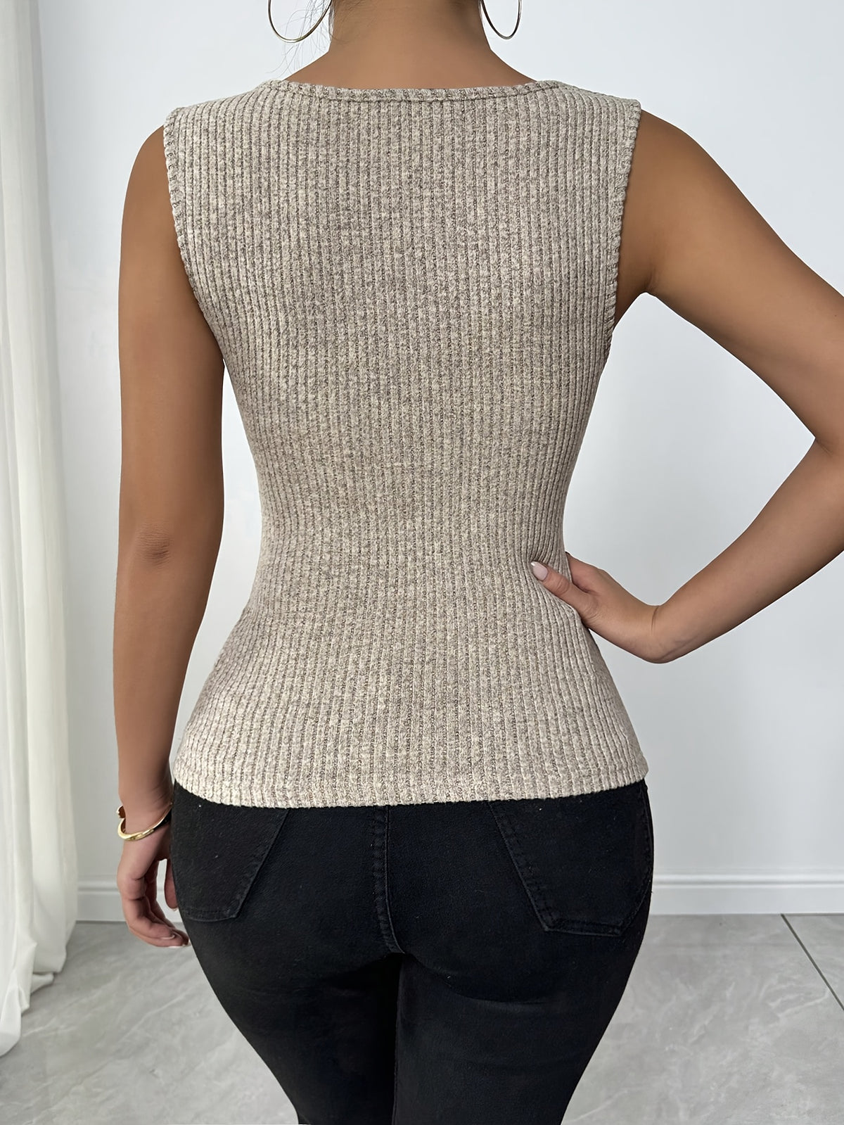 Top sans manches à col cowl pour femmes #Monaco
