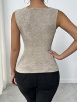 Top sans manches à col cowl pour femmes #Monaco