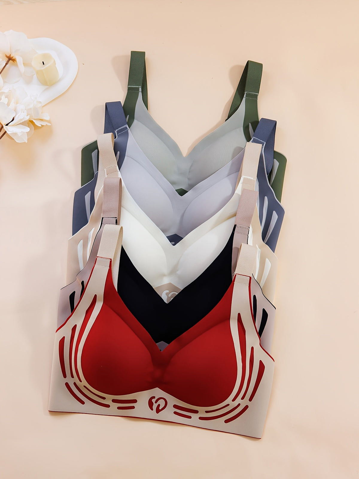 Lot de 5 soutiens-gorge sans couture