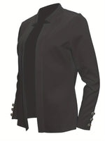 Blazer rouge élégant à manches longues avec boutons décoratifs #Paris