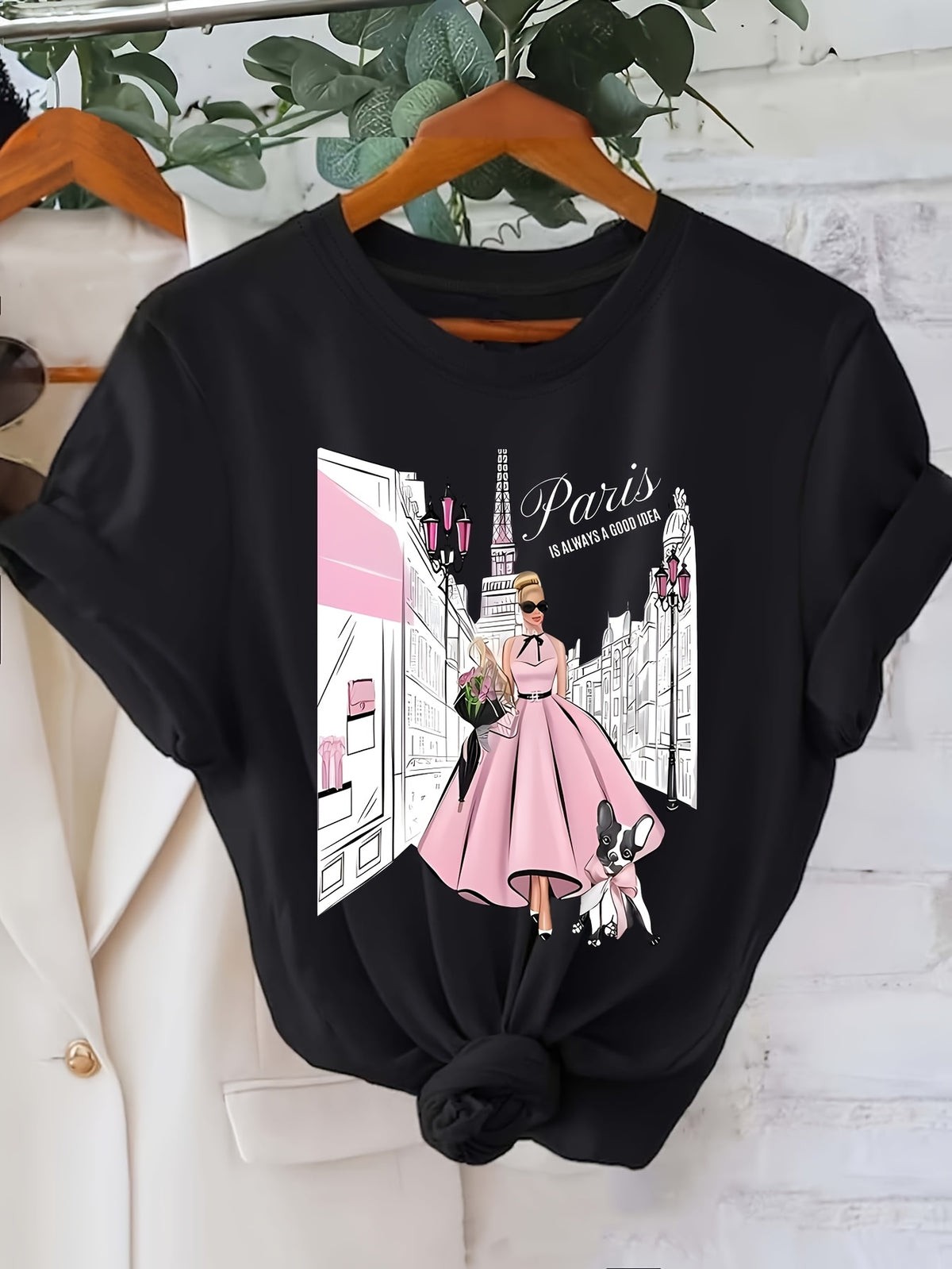 T-shirt femme imprimé inspiration parisienne