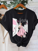 T-shirt femme imprimé inspiration parisienne