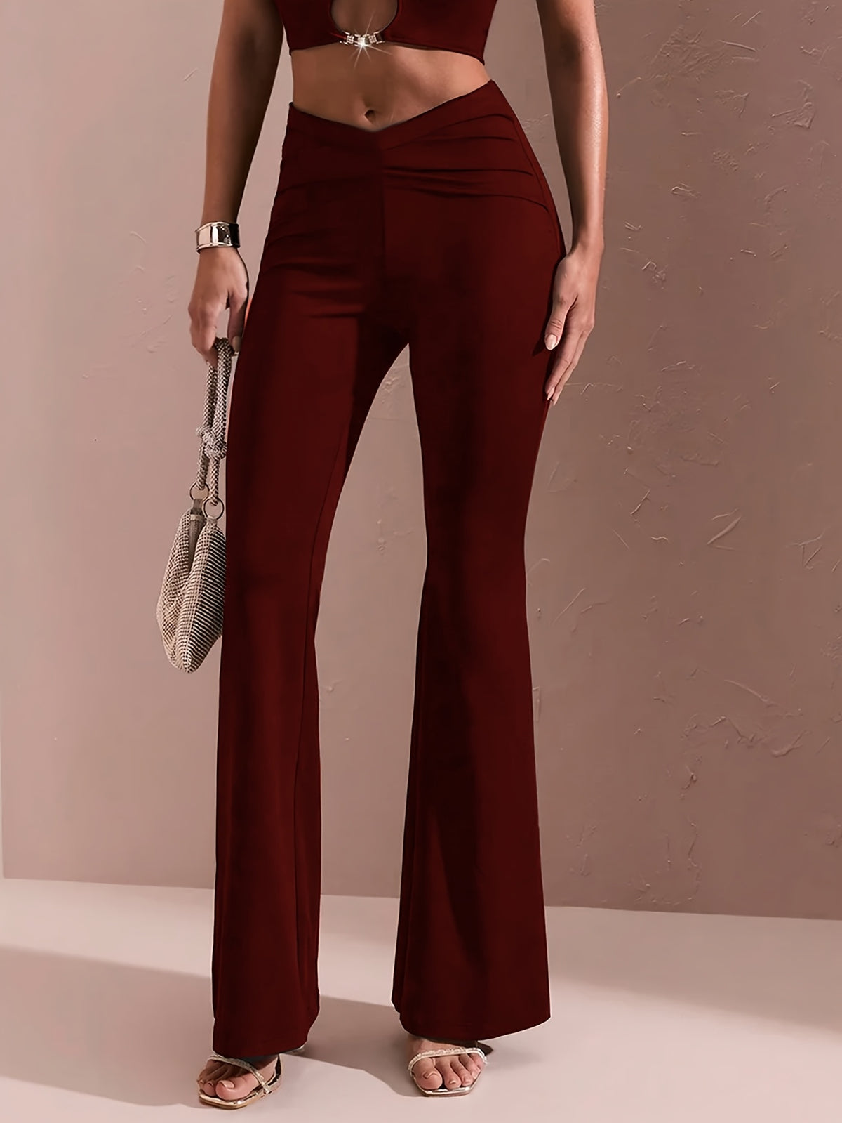 Elegant black flare pants