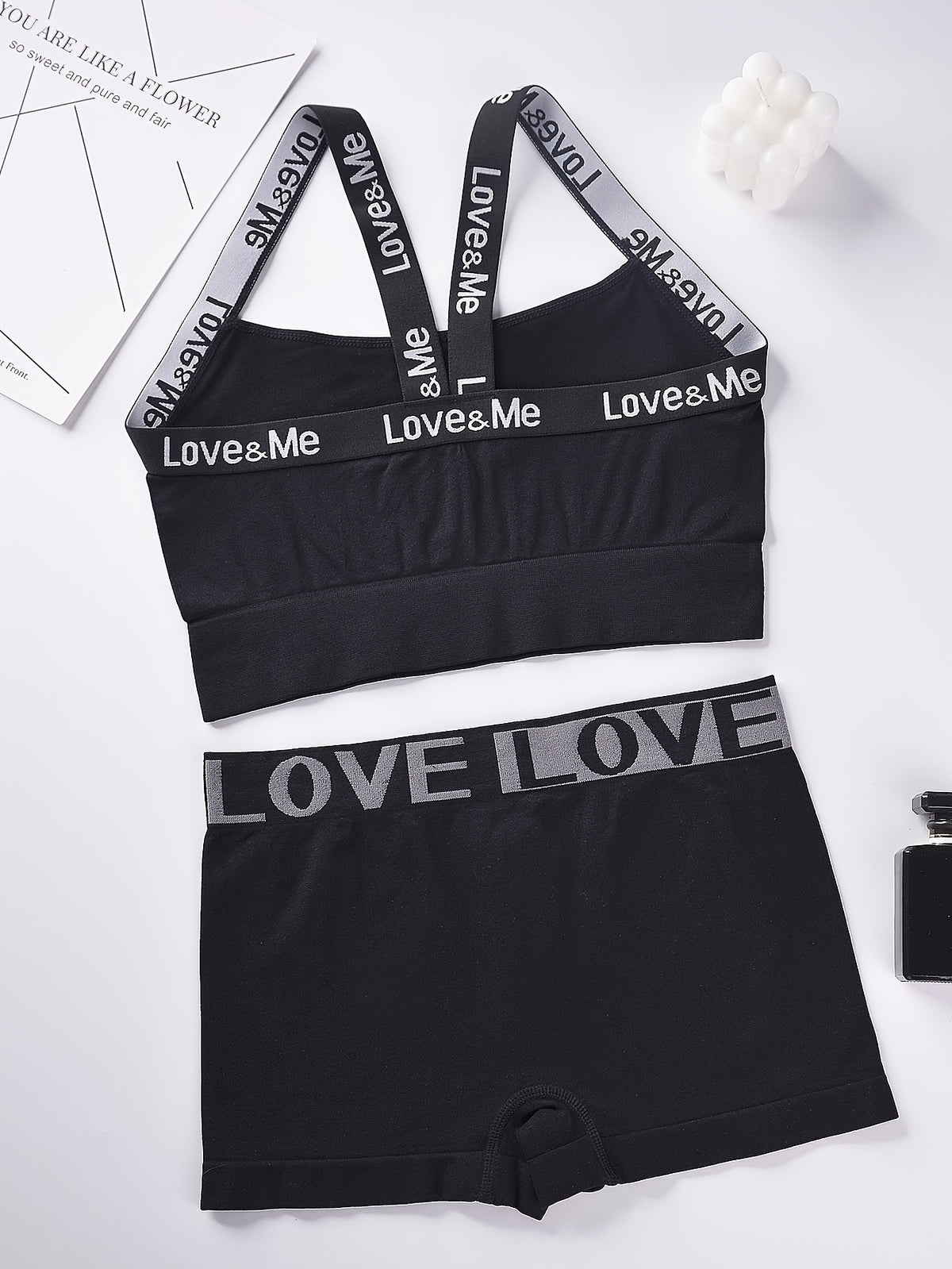Ensemble crop top & short taille haute