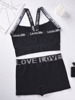 Ensemble crop top & short taille haute