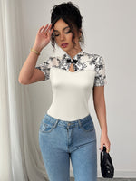 T-shirt femme bicolore noir et blanc #Paris