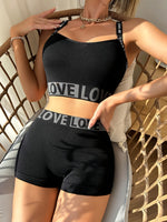 Ensemble crop top & short taille haute