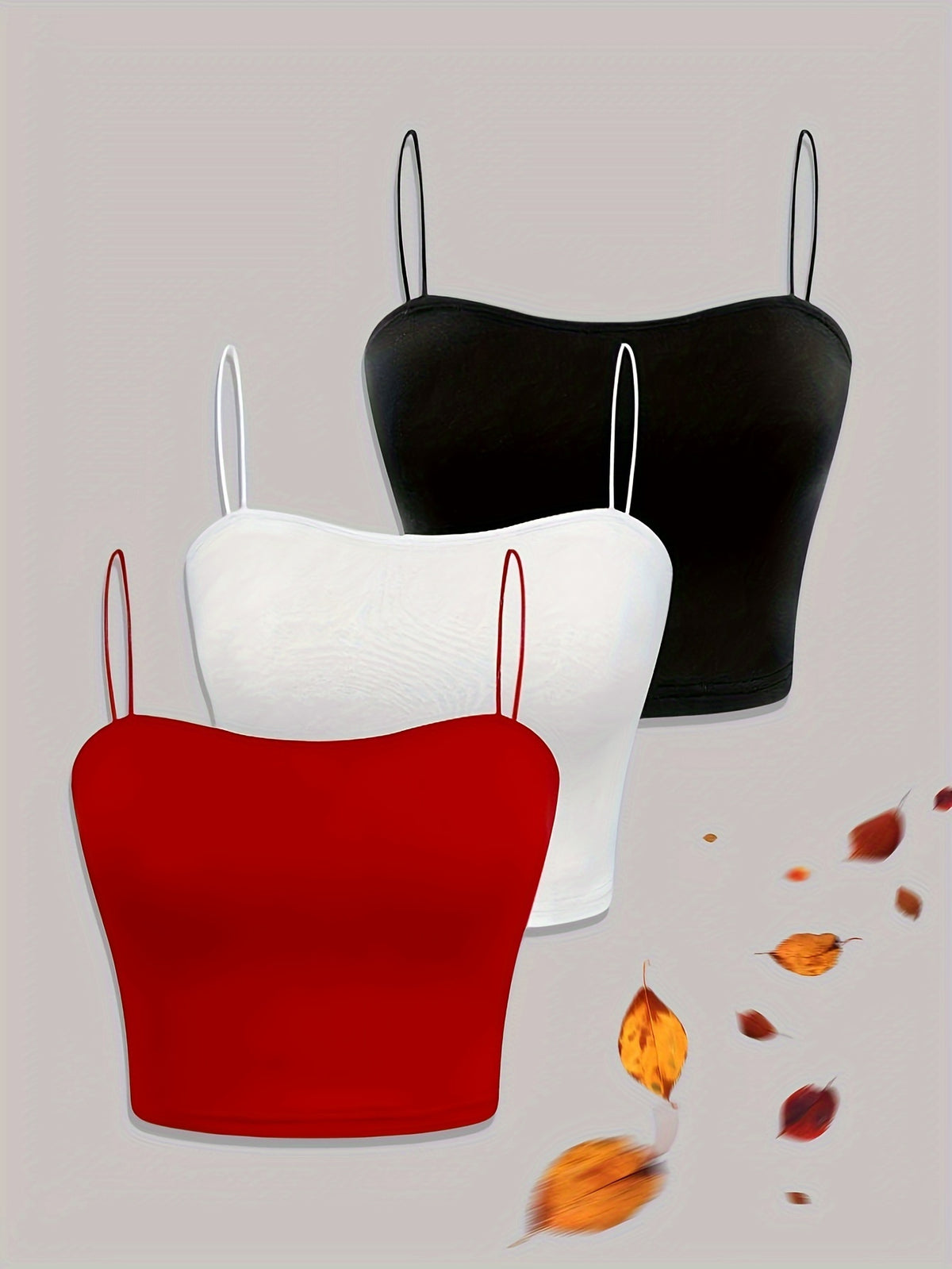 Lot de 3 tops cami élégants