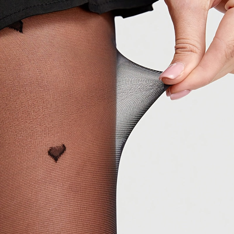 Lot de 3 collants transparents à motifs géométriques