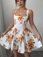 Robe sans manches à imprimé floral pour femme #Paris