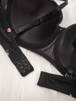 Ensemble Lingerie Floral avec Soutien-Gorge Push-Up