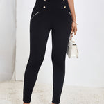 Pantalon Skinny détaillé par fermeture éclair 