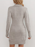 Robe pull en coton beige #collection Alpe d'Huez 2025