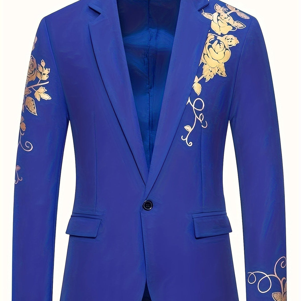 Veste de costume homme à col à revers avec bouton