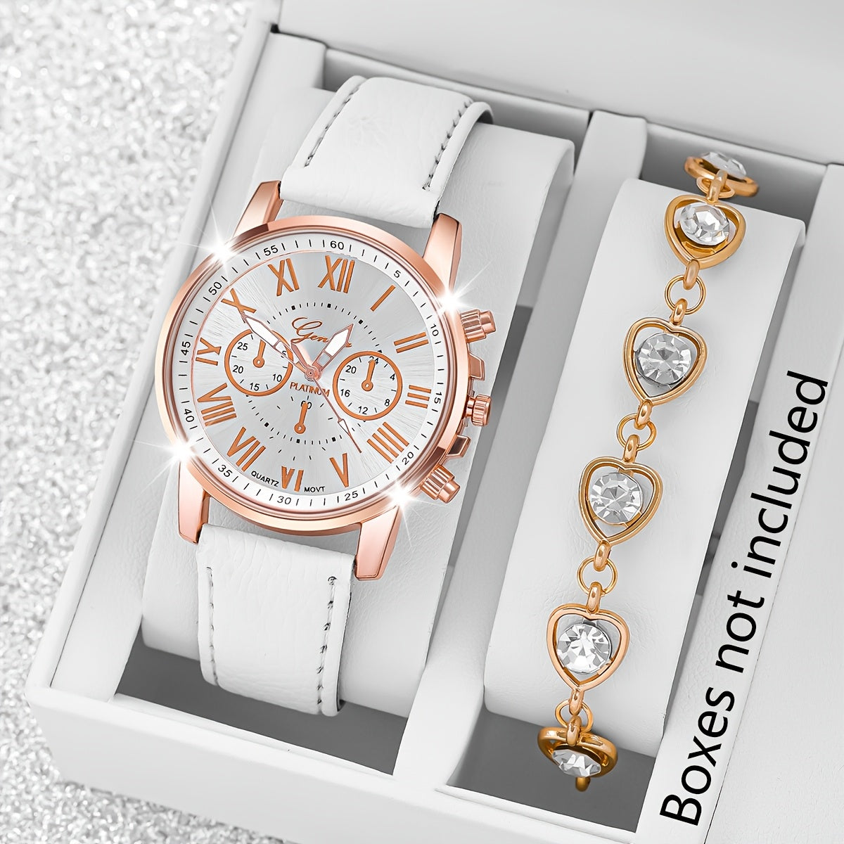 Ensemble montre et bracelet zircon pour femme + bracelet offert