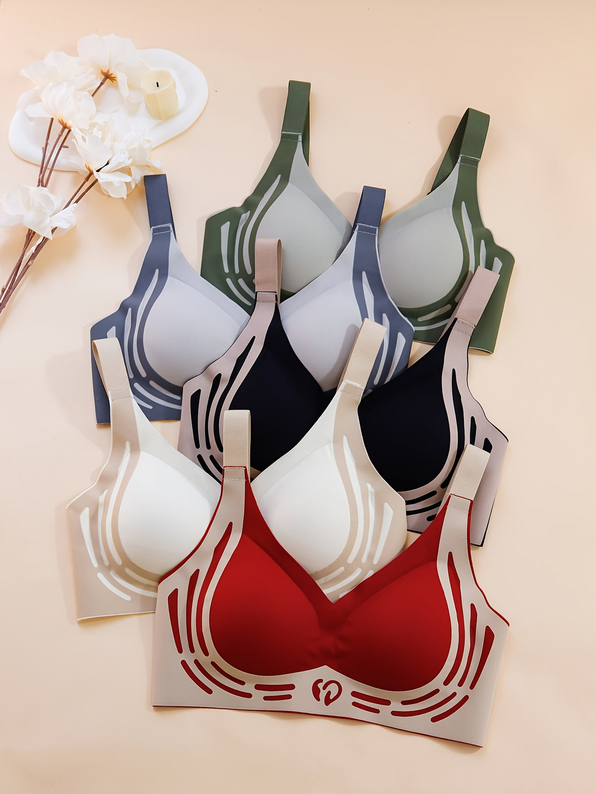 Lot de 5 soutiens-gorge sans couture