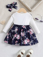 Robe élégante à motif floral pour filles