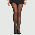 Lot de 3 collants transparents à motifs géométriques