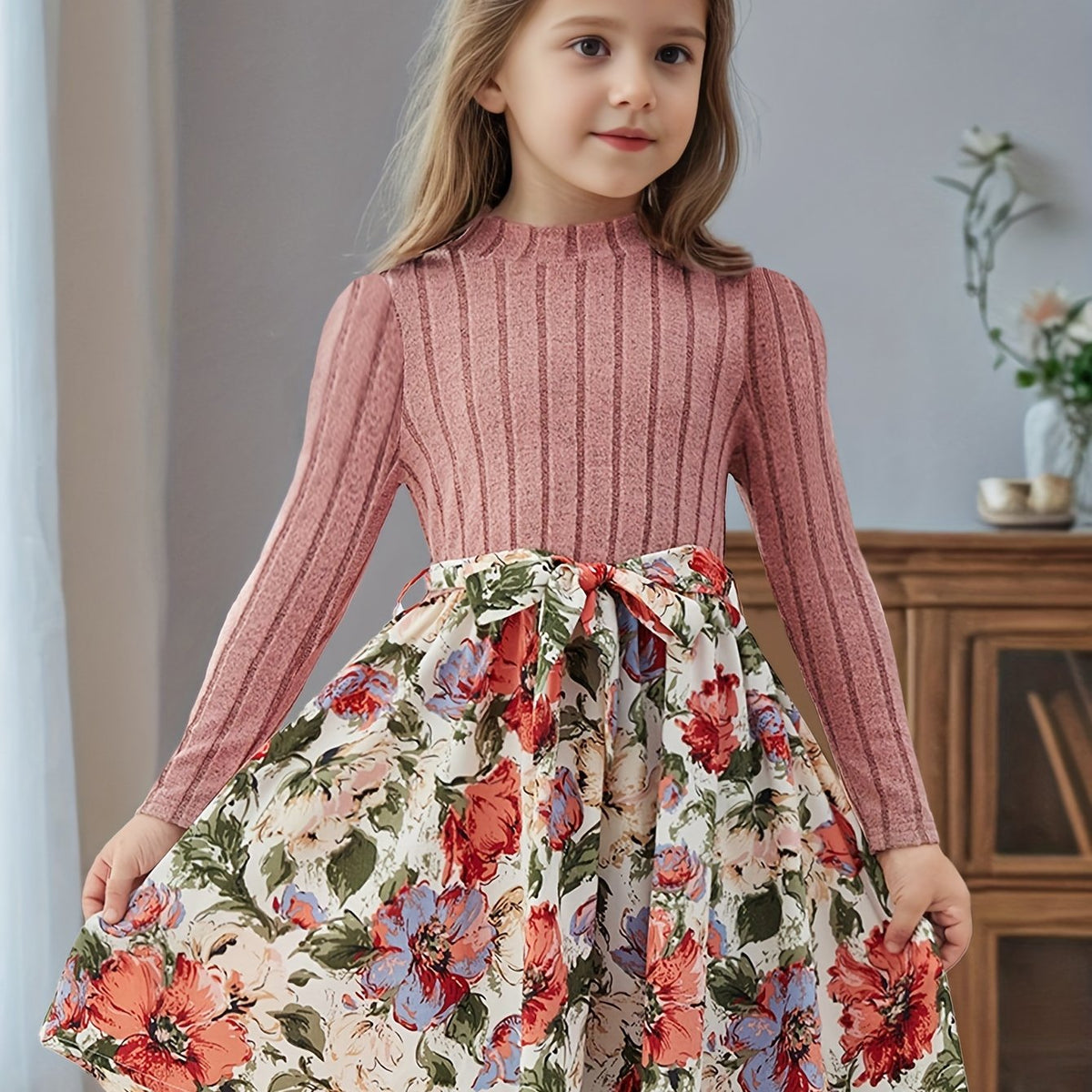 Robe à imprimé floral pour filles