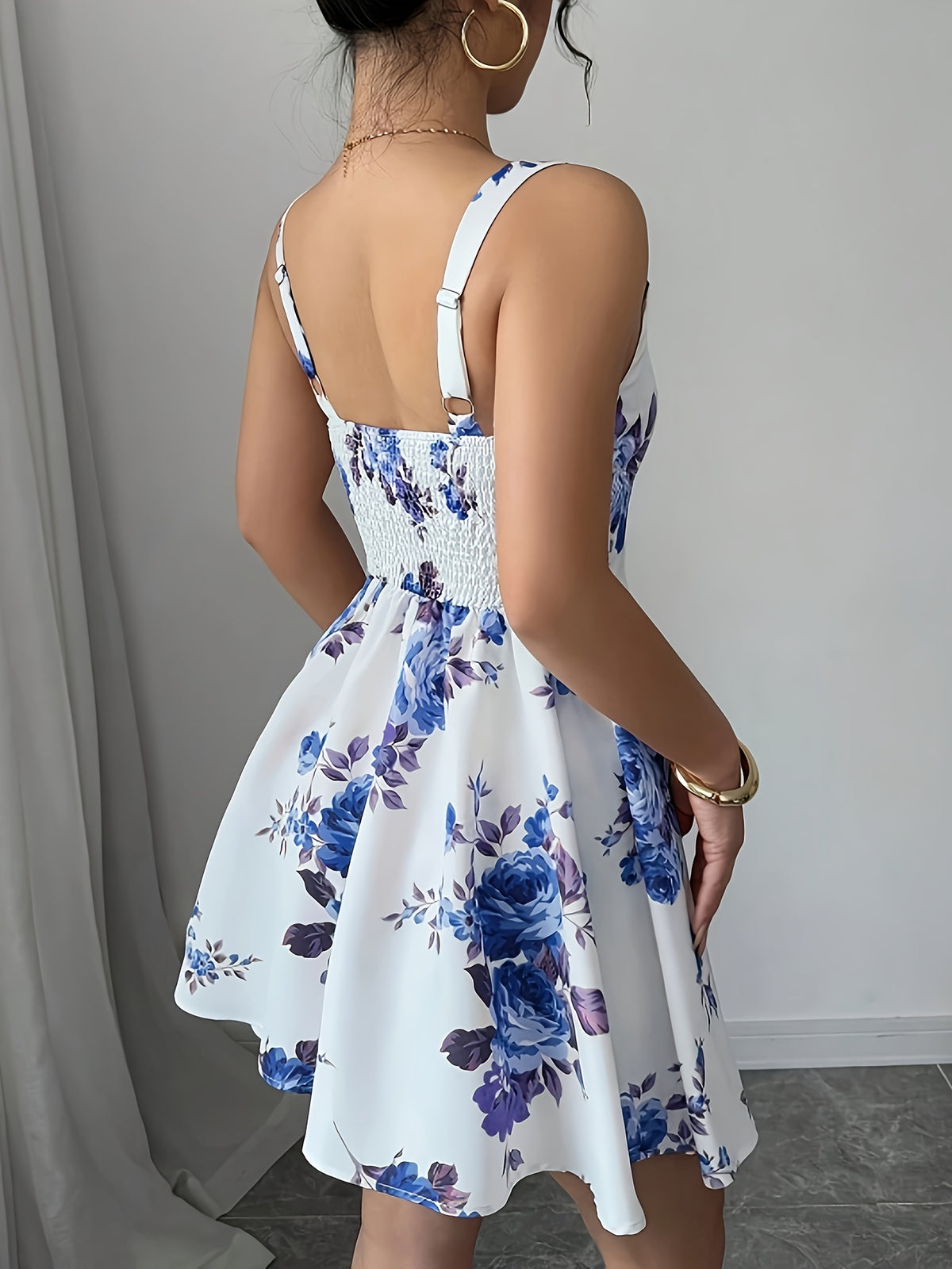 Robe sans manches à imprimé floral pour femme #Paris