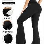 Pantalon évasé taille haute ultra confortable