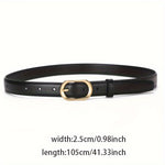 Ceinture élégante pour femmes avec boucle dorée