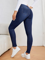 Jean skinny décontracté bleu clair