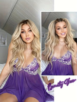 Nuisette sexy en dentelle et tulle transparent