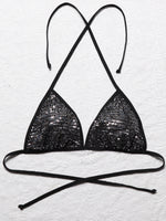Haut de maillot de bain femme argenté