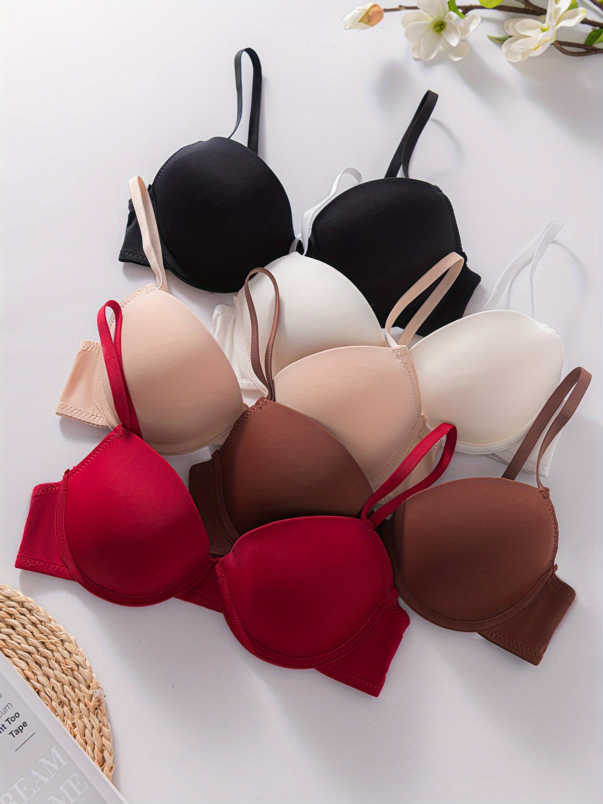 Lot de 5 soutiens-gorge push-up