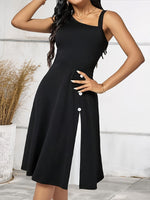 Robe midi élégante noire #collection Paris