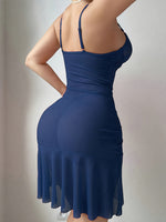 Ensemble de nuit sexy en tulle transparent