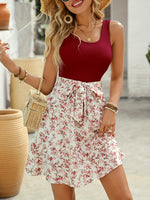 Robe élégante sans manches à taille cintrée #Monaco