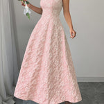 Robe grande taille élégante en jacquard floral