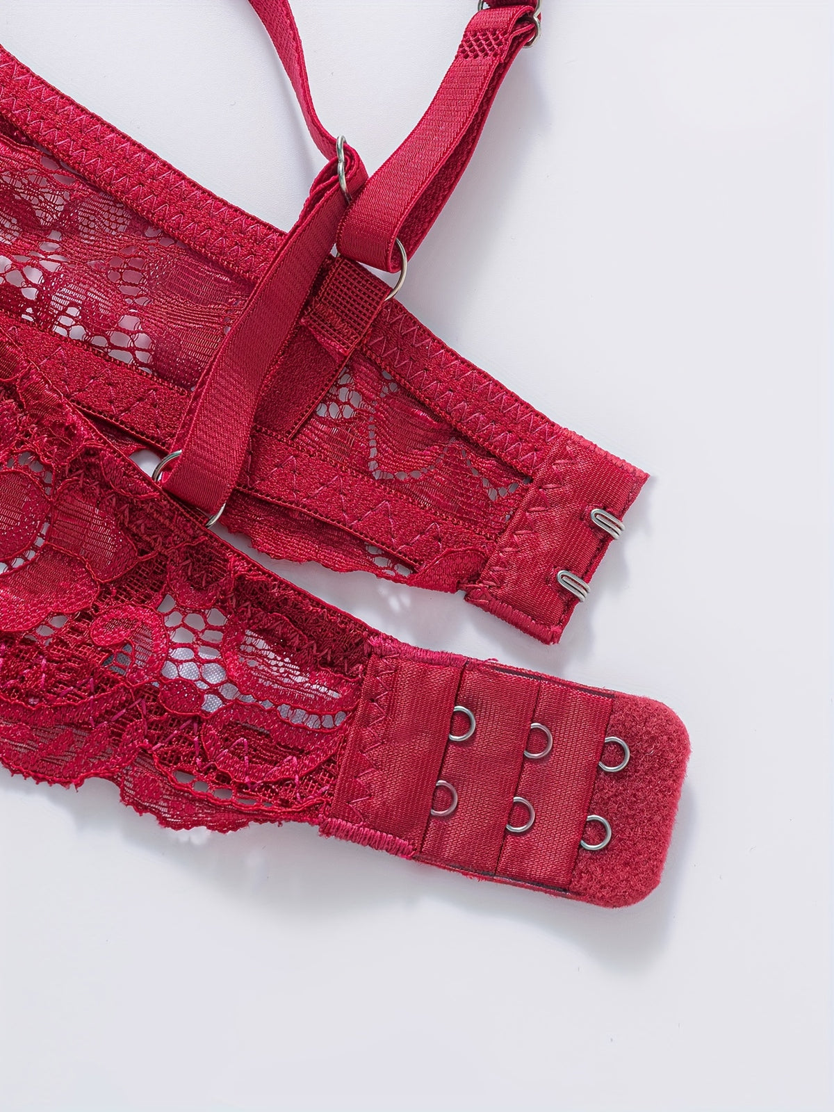 Lot de 3 soutiens-gorge en dentelle florale