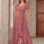 Robe longue élégante à sequins et dentelle