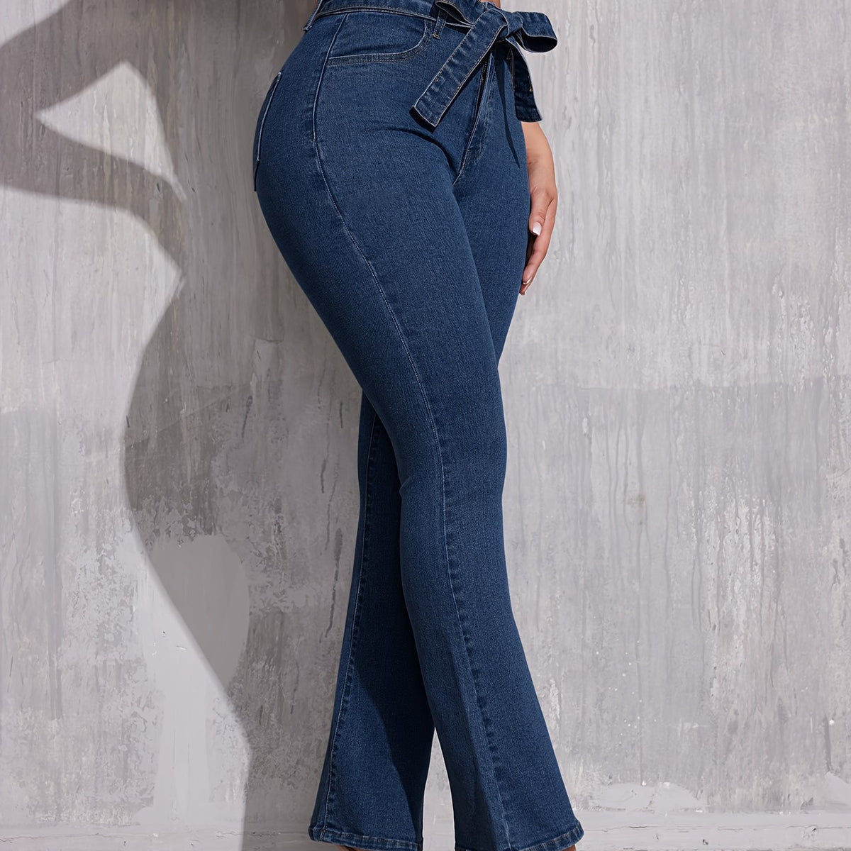 Jeans flare en denim stretch