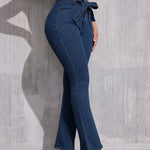 Jeans flare en denim stretch