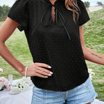Blouse élégante à lacets pour femme #Paris