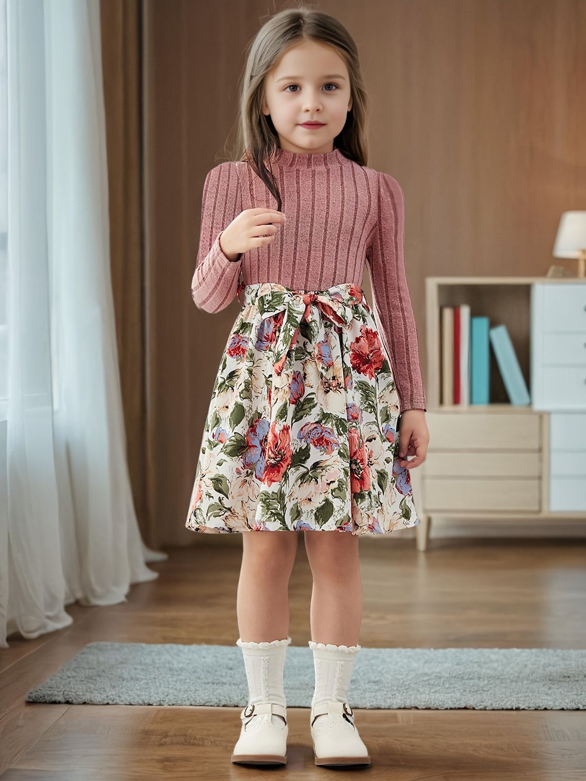 Robe à imprimé floral pour filles