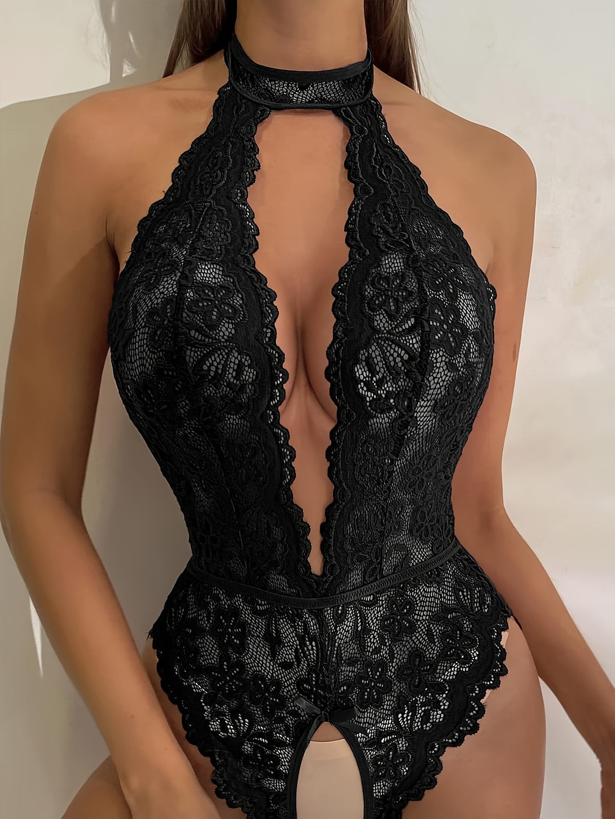 Body en dentelle florale