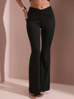 Elegant black flare pants
